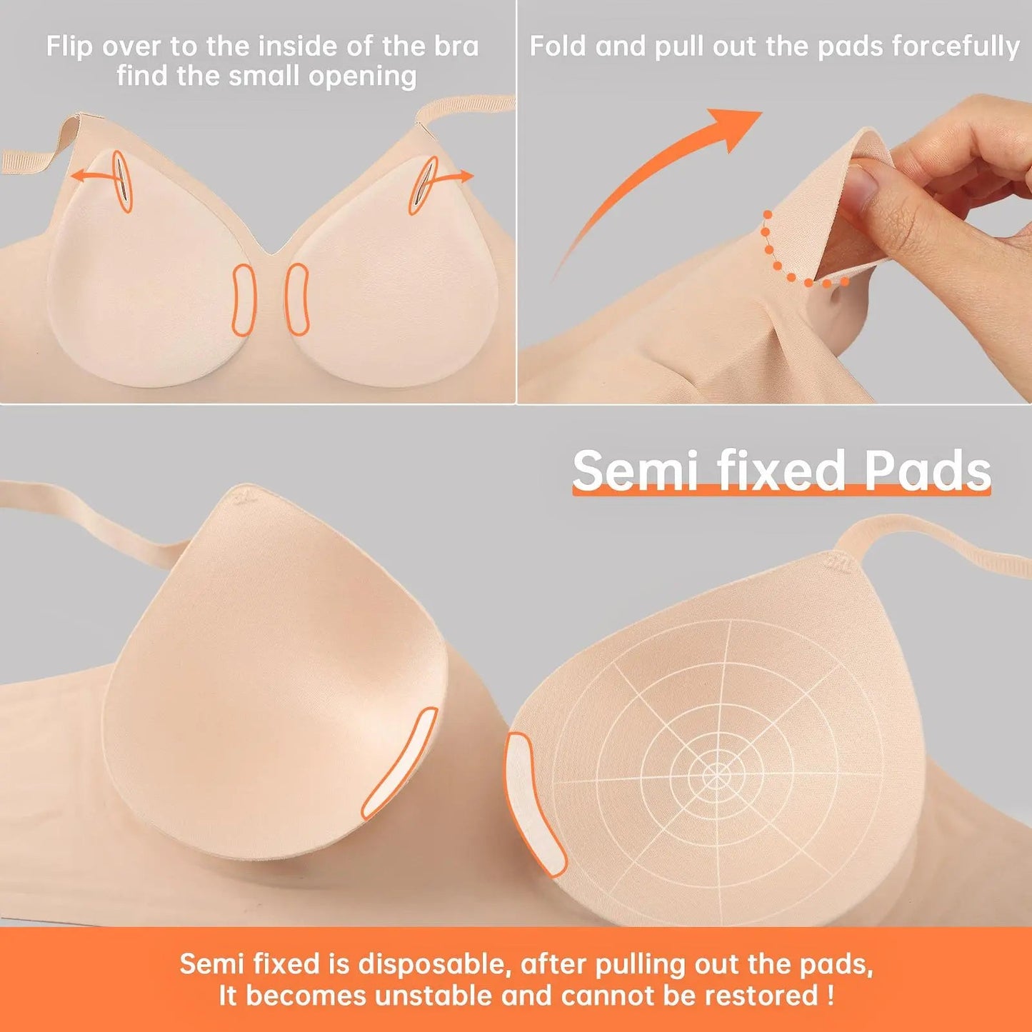 Women's Classic T-Shirt Bra, Jelly Bras