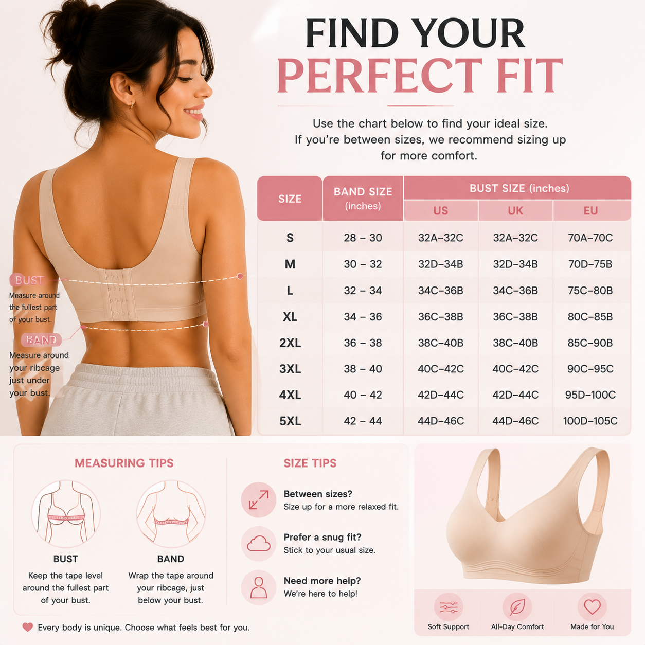 Women's Classic T-Shirt Bra, Jelly Bras